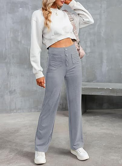 High Waist Wide Leg Baggy Trousers Karis Fashions