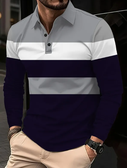 Men's 3D Digital Print Lapel Short Sleeve Polo Shirt Karis Fashions