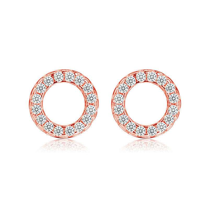 Minimalist S925 Silver Rose Gold Stud Earrings Karis Fashions
