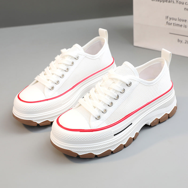 Women's Breathable Canvas Shoes - Thick-Soled Casual Wear Karis Fashions