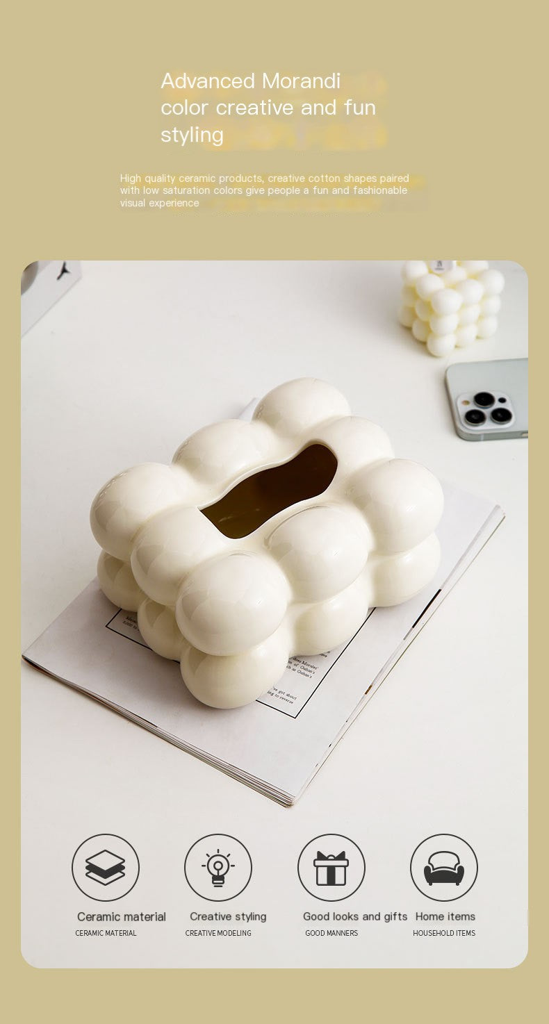 Modern Minimalist Cotton Candy Tissue Box Decor Karis Fashions