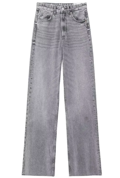 Fashion Casual High Waist Straight Wide Leg Denim Trousers For Women Karis Fashions