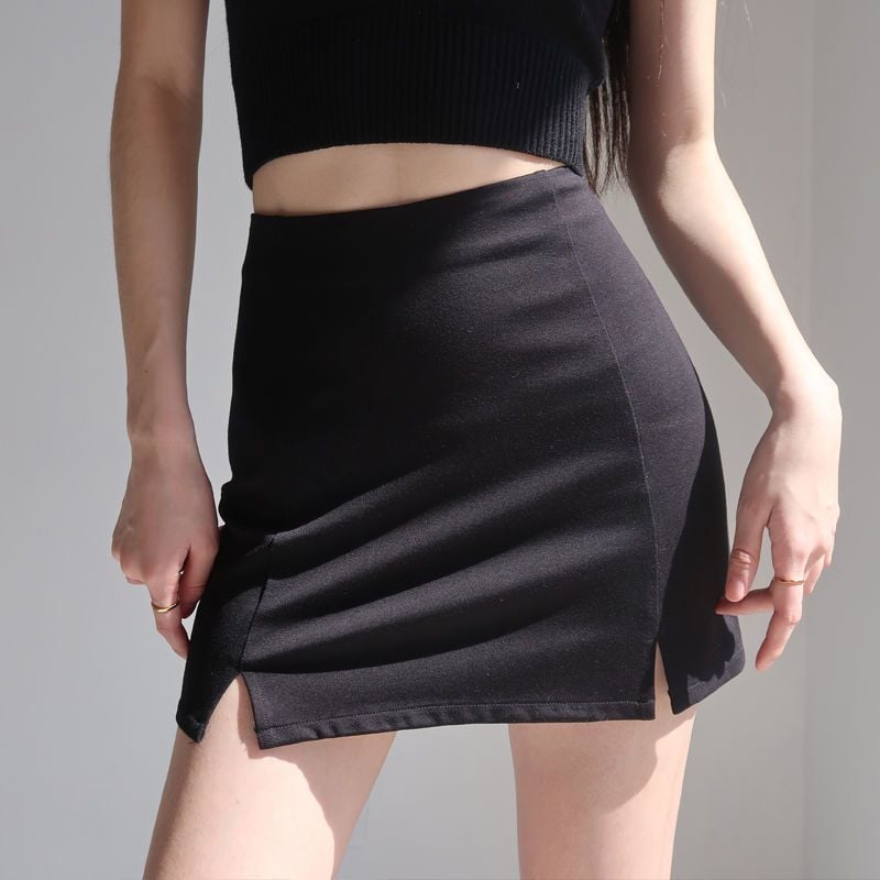 Women's High Waist Slim Fit Anti-Glare Short Skirt Karis Fashions
