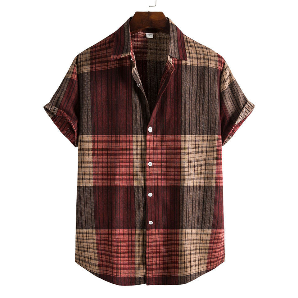 2023 Men's Fashion 3D Printed Short Sleeve Shirt Karis Fashions