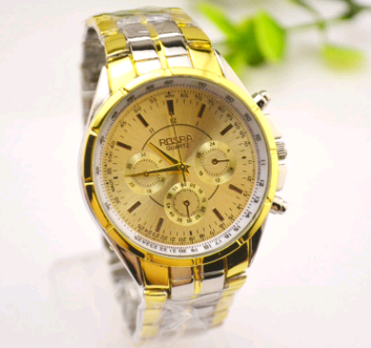 Men's Fashion Steel Band Watch with Three Eyes and Six Needles Karis Fashions