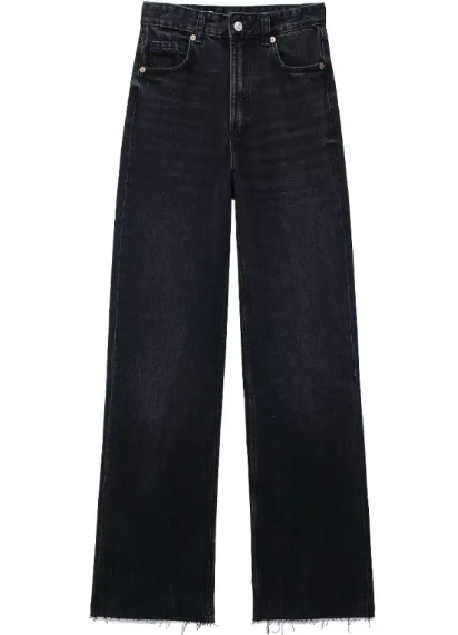 Fashion Casual High Waist Straight Wide Leg Denim Trousers For Women Karis Fashions