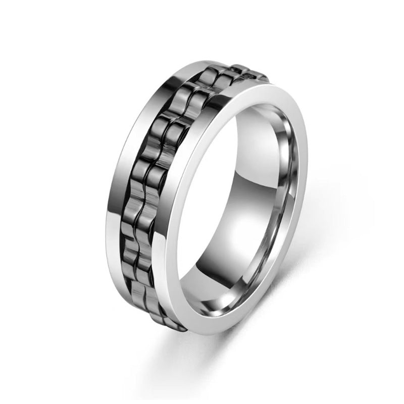Titanium Spinner Fidget Ring for Men Karis Fashions