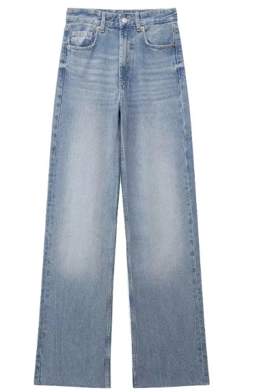Fashion Casual High Waist Straight Wide Leg Denim Trousers For Women Karis Fashions