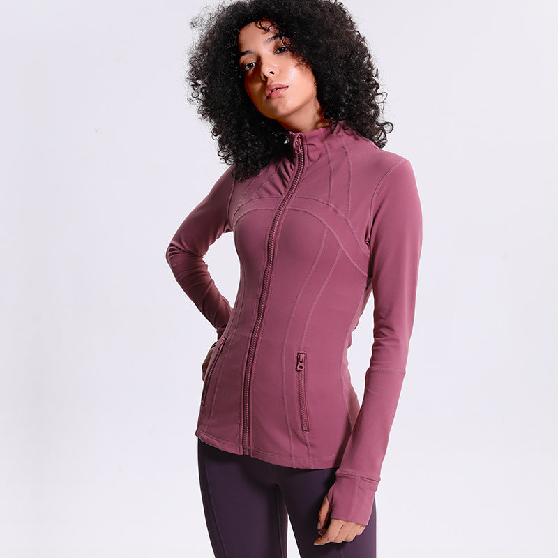2020 Women's Yoga Jacket - Slim Fit Long Sleeve Zip Karis Fashions