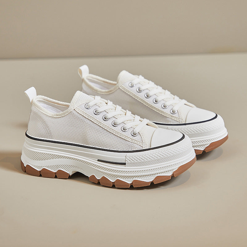 Women's Breathable Canvas Shoes - Thick-Soled Casual Wear Karis Fashions