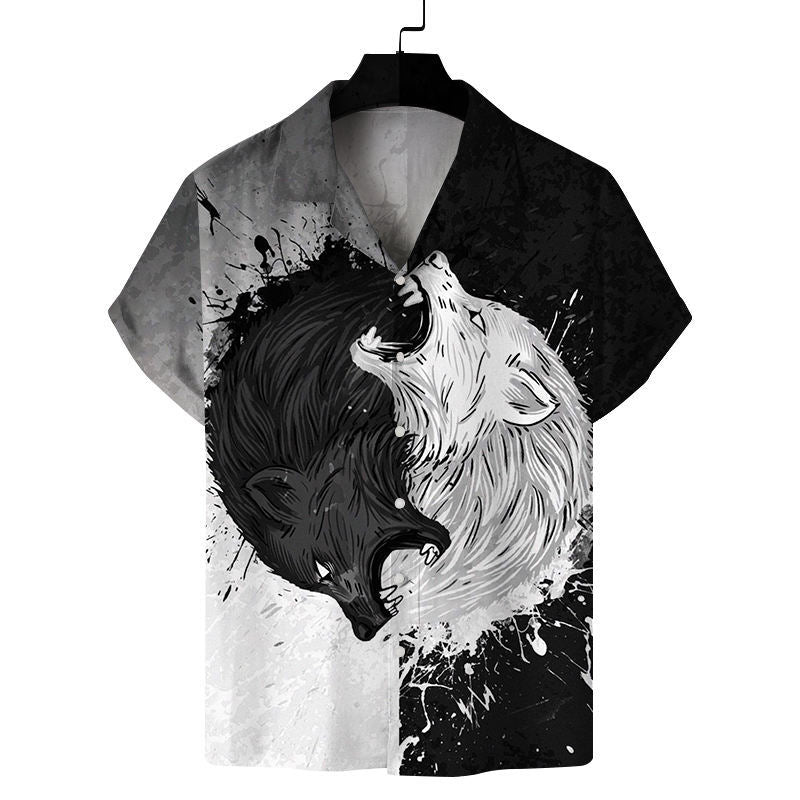 2023 Men's Fashion 3D Printed Short Sleeve Shirt Karis Fashions