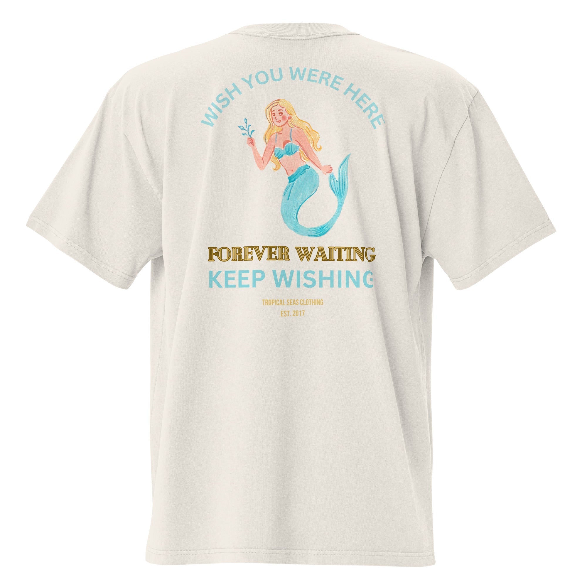 Oversized Waiting Mermaid Faded t-shirt Karis Fashions