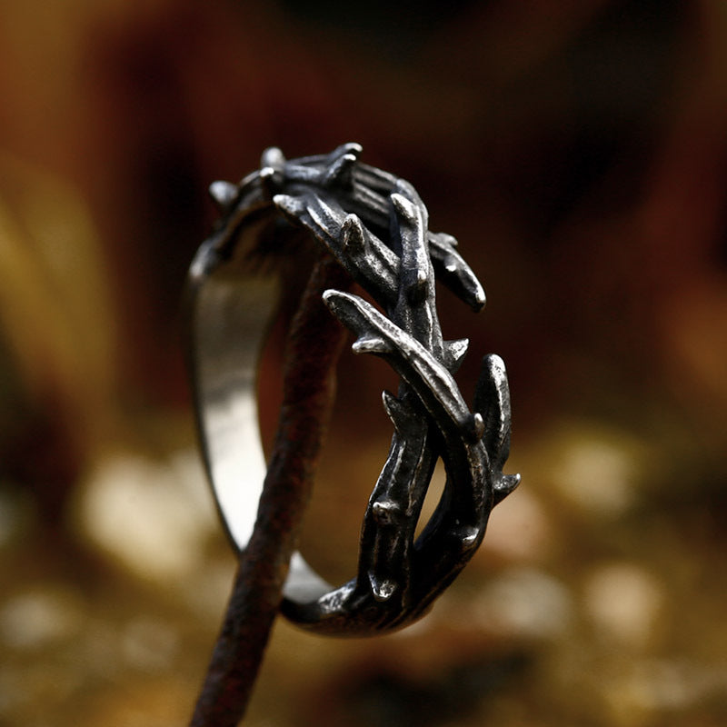 Minimalist Stainless Steel Branch Ring Design Karis Fashions