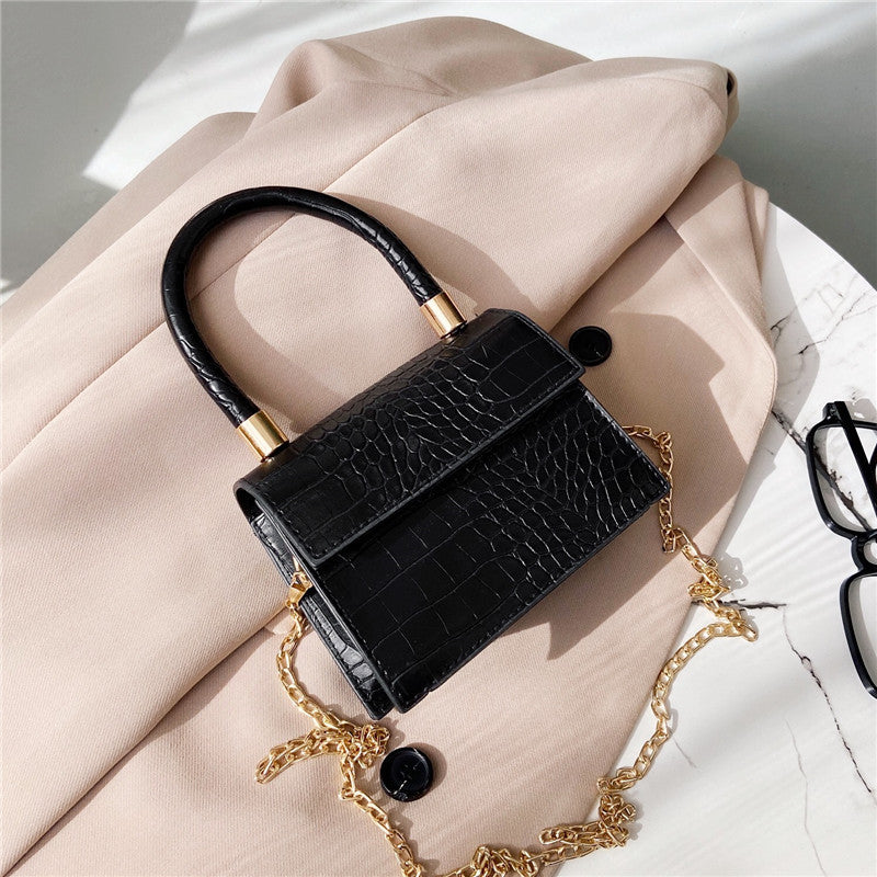 Ladies Small Square PU Chain Crossbody Bag Karis Fashions