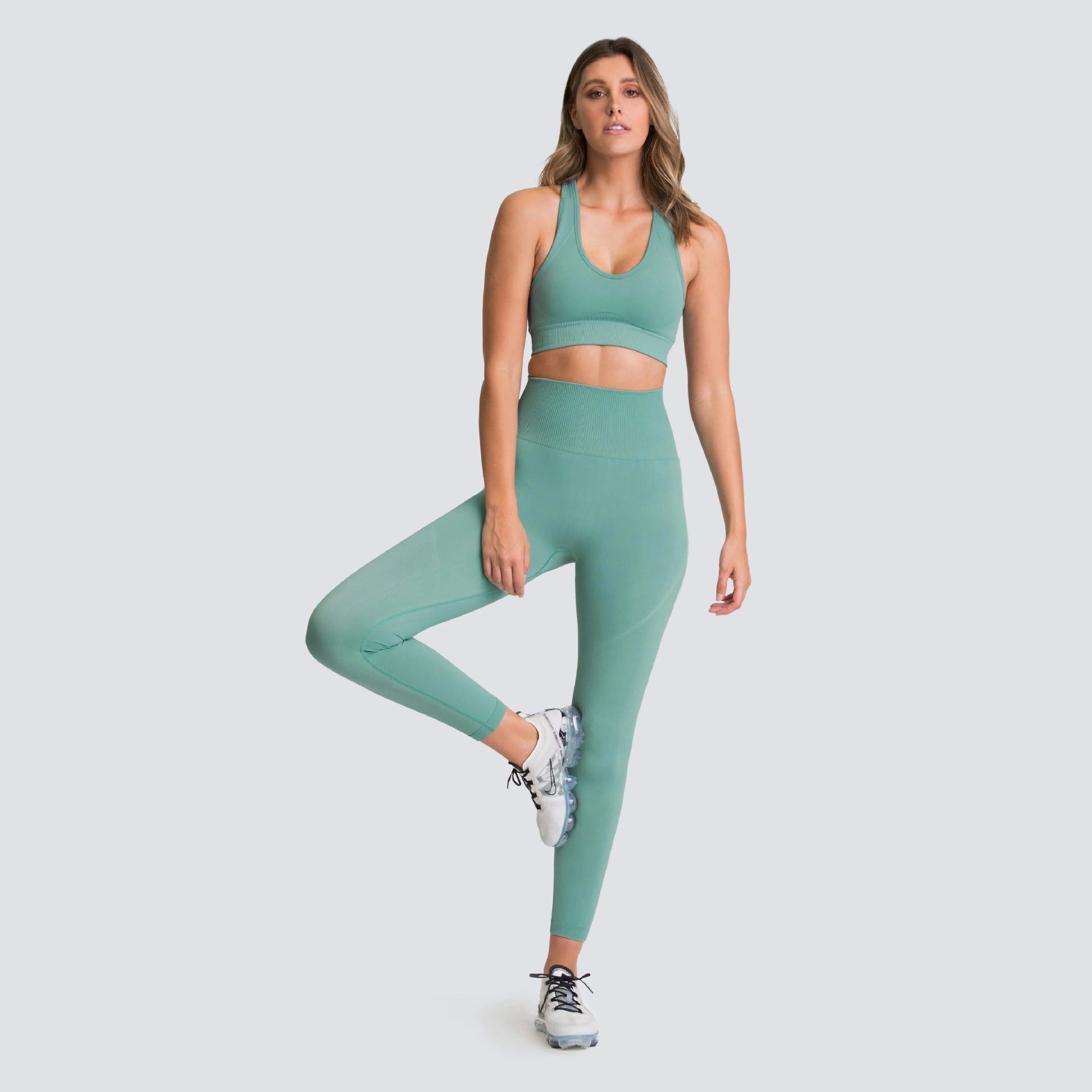 Seamless Knit Yoga Set for Women - Activewear Outfit Karis Fashions