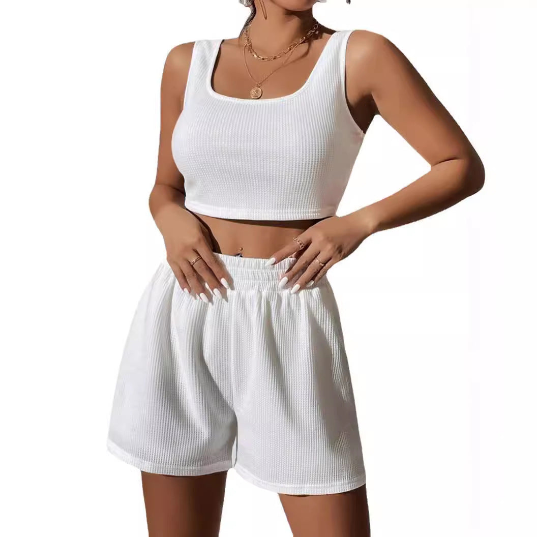 2023 Summer Women's Casual Knitted Sleeveless Outfit Karis Fashions