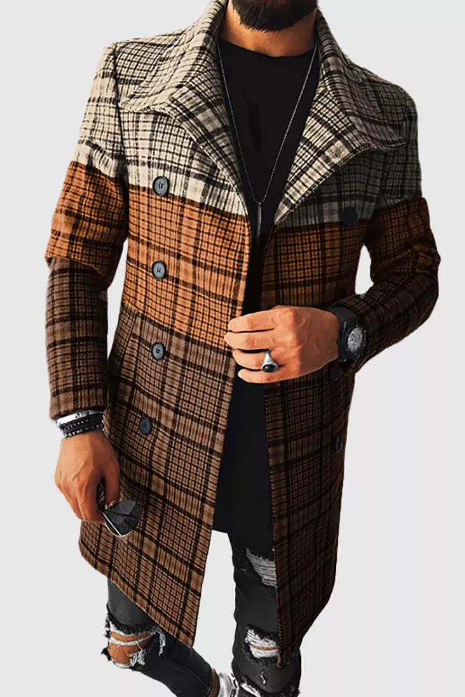 3D Printed Men's Woolen Lapel Jacket Karis Fashions