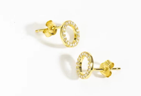 Minimalist S925 Silver Rose Gold Stud Earrings Karis Fashions
