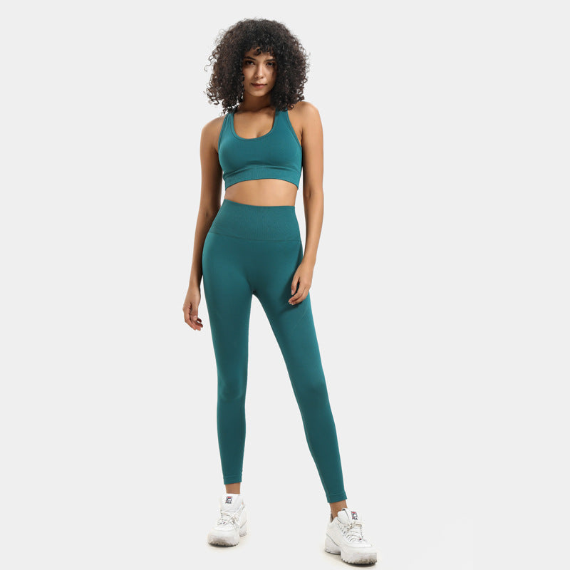 Seamless Knit Yoga Set for Women - Activewear Outfit Karis Fashions