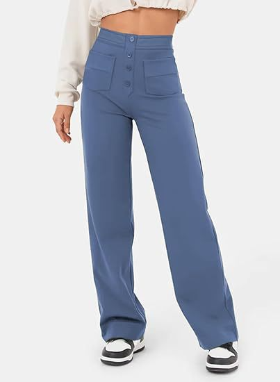 High Waist Wide Leg Baggy Trousers Karis Fashions