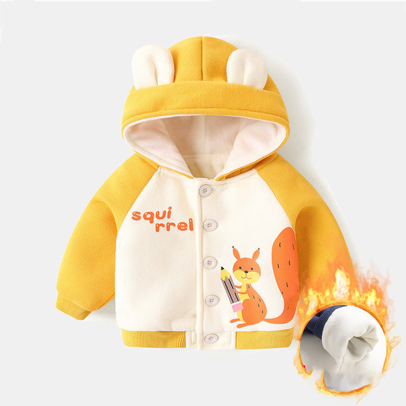 Baby Fleece Hooded Jacket for Boys and Girls Winter Karis Fashions