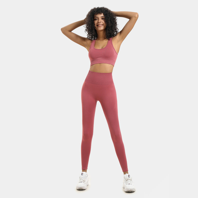 Seamless Knit Yoga Set for Women - Activewear Outfit Karis Fashions