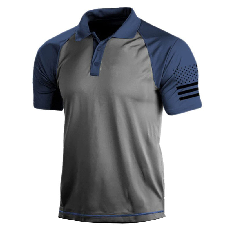 Men's Outdoor 3D Digital Polo Shirt with US Flag Karis Fashions