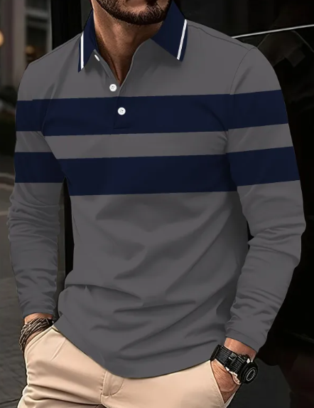Men's 3D Digital Print Lapel Short Sleeve Polo Shirt Karis Fashions