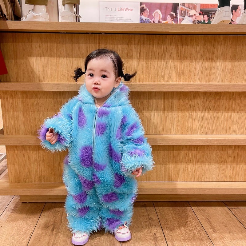 Cute Animal Baby Jumpsuit With Hooded Zipper Karis Fashions
