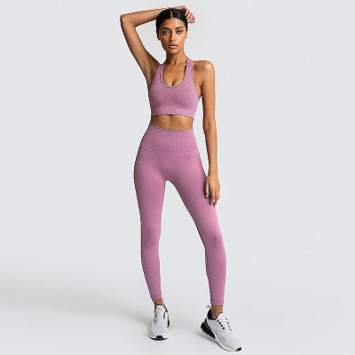 Seamless Knit Yoga Set for Women - Activewear Outfit Karis Fashions