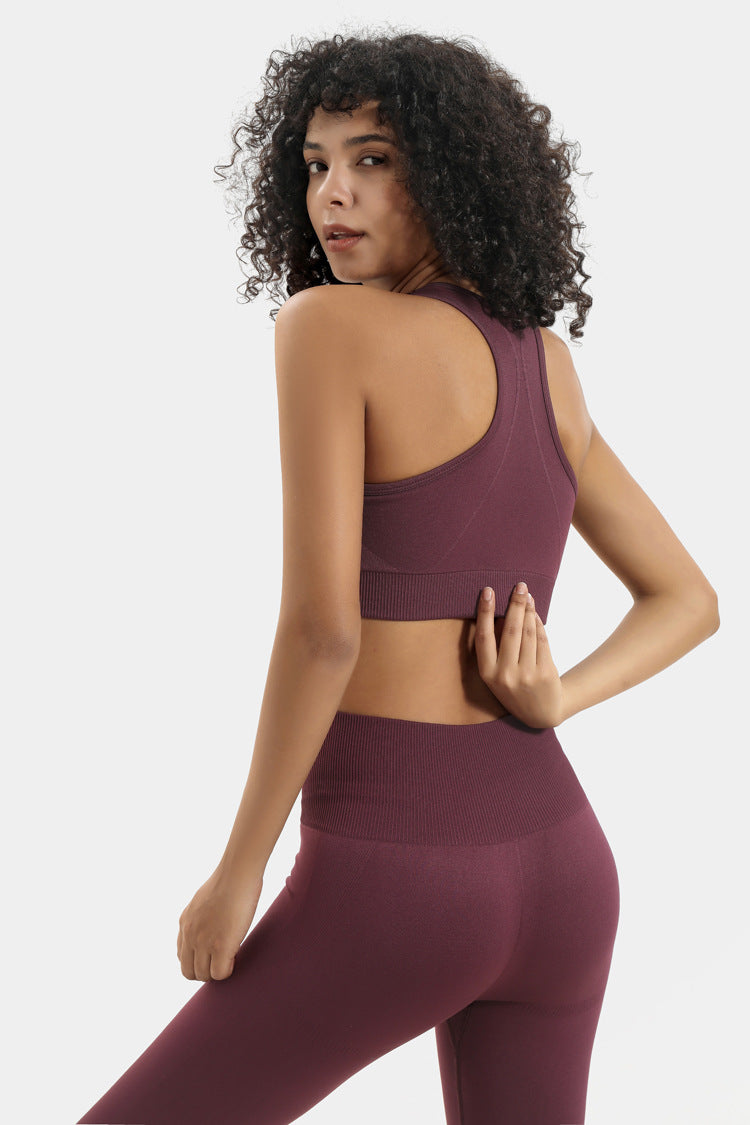 Seamless Knit Yoga Set for Women - Activewear Outfit Karis Fashions