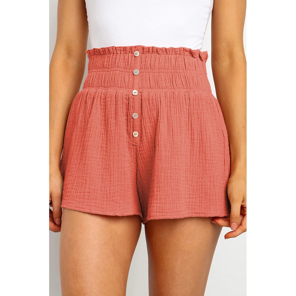 High-Waisted Solid Color Casual Straight-Leg Pants Karis Fashions