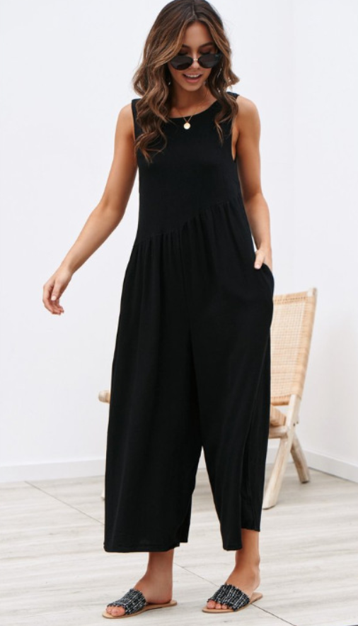 Sleeveless Women's Bodysuit Jumpsuit Outfit Karis Fashions