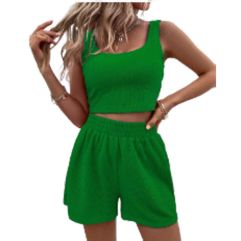 2023 Summer Women's Casual Knitted Sleeveless Outfit Karis Fashions