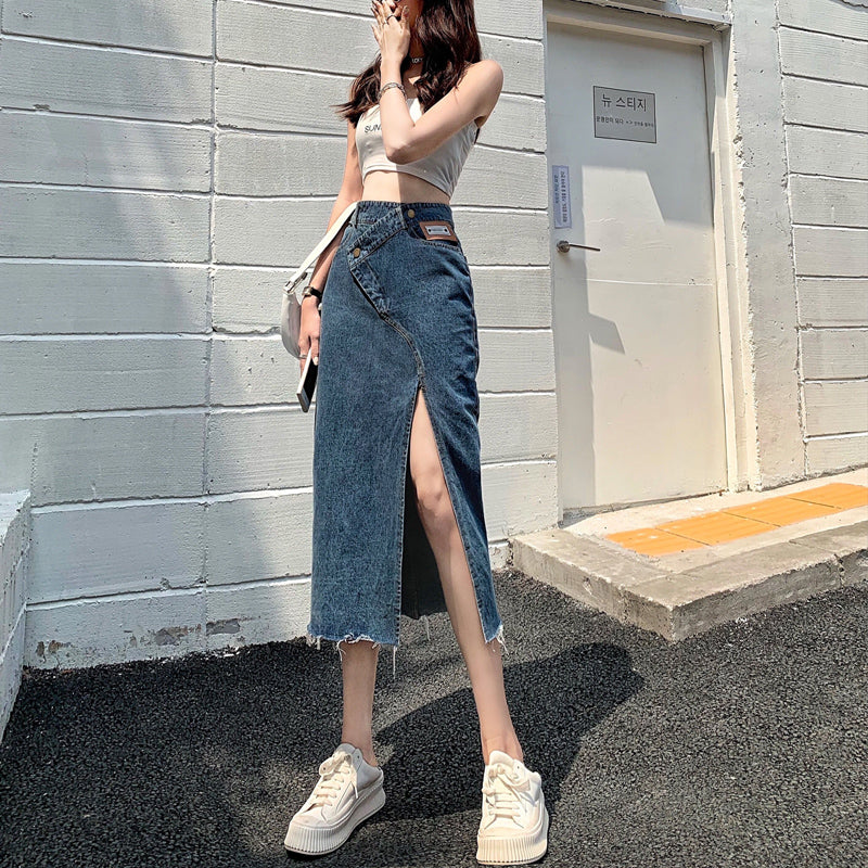 High-Waisted A-Line Mid-Length Skirt for Women Karis Fashions