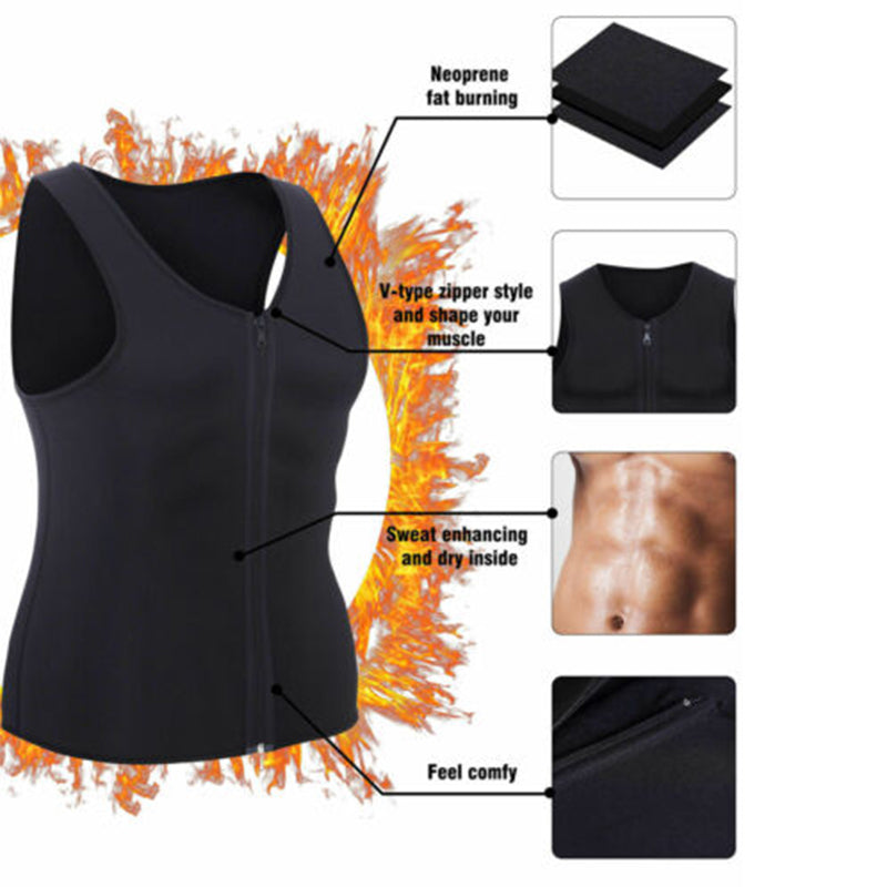 Men's Neoprene Waist Trainer Vest for Weight Loss Karis Fashions