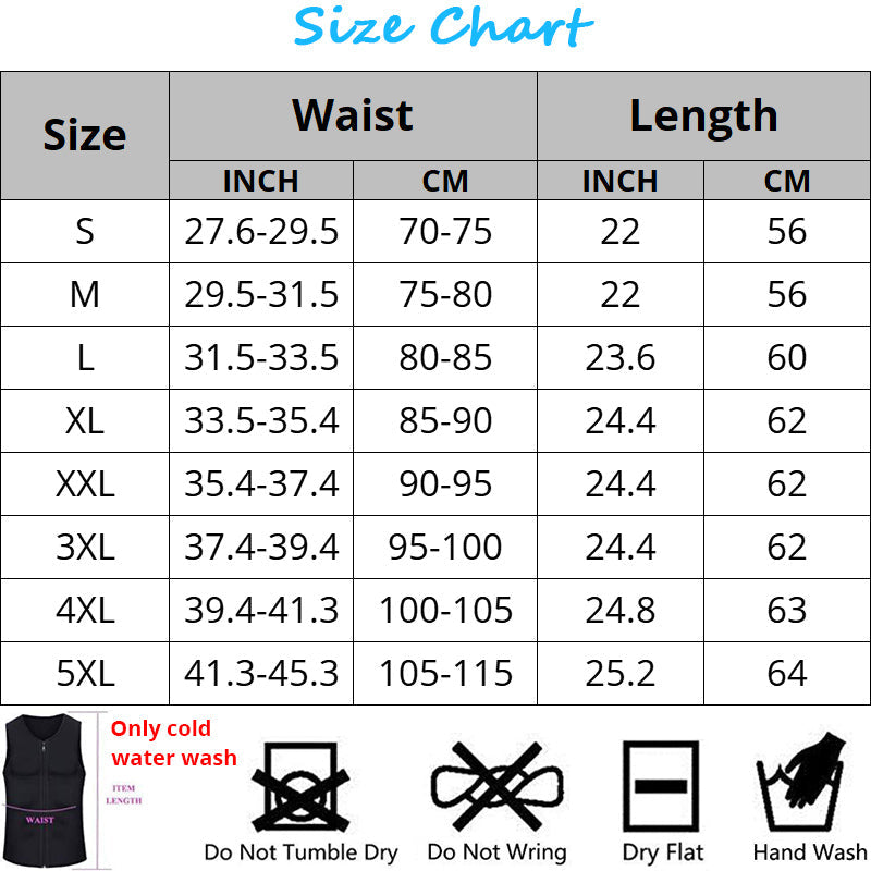 Men's Neoprene Waist Trainer Vest for Weight Loss Karis Fashions