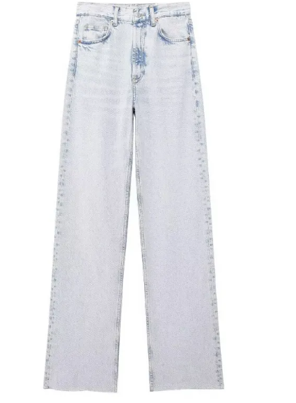 Fashion Casual High Waist Straight Wide Leg Denim Trousers For Women Karis Fashions