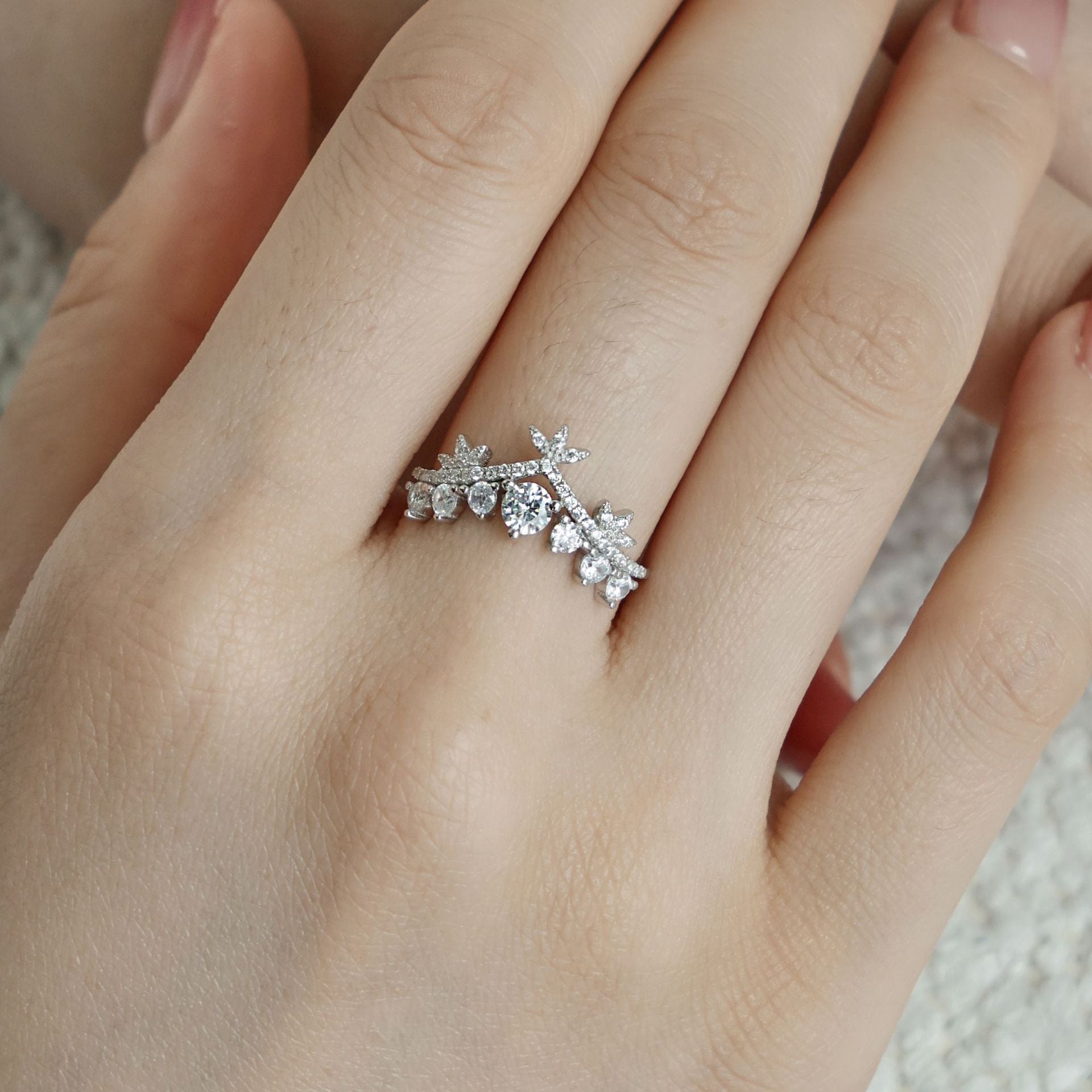 Japanese Korean Light Luxury S925 Sterling Silver Ring Karis Fashions