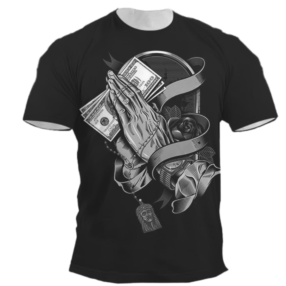 Men's Fashion 3D Printed Short Sleeve T-Shirt Karis Fashions